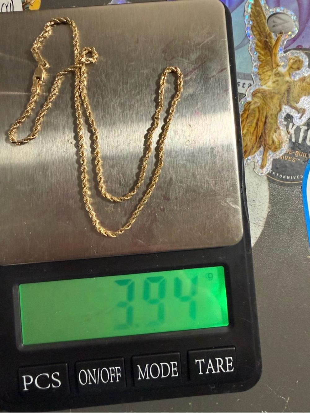 Gold Rope Chain Necklace